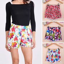 Women High Waist Short Tassel Floral Print Casual Beach Women Shorts Short Feminino Pantalones Cortos Mujer 1STL ELY