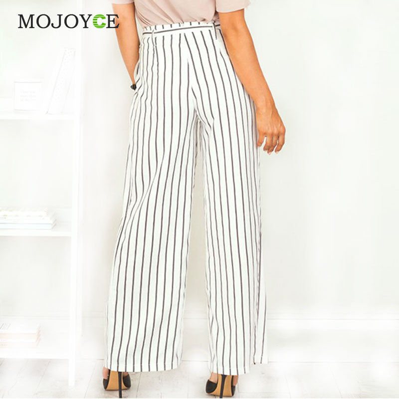 Women Lady Loose Harem Striped Wide Leg Pants Sexy Chic Stylish Vogue Strip Long Pants Trousers ELY