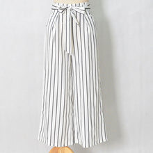 Women Lady Loose Harem Striped Wide Leg Pants Sexy Chic Stylish Vogue Strip Long Pants Trousers ELY