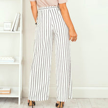 Women Lady Loose Harem Striped Wide Leg Pants Sexy Chic Stylish Vogue Strip Long Pants Trousers ELY