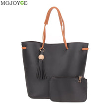 Women Leather Handbag PU Barrel Bag with Tassel Handbag Shoulder Bag Large Famous Brand Designer sac Tote Women Bag Clutch ELY