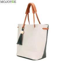 Women Leather Handbag PU Barrel Bag with Tassel Handbag Shoulder Bag Large Famous Brand Designer sac Tote Women Bag Clutch ELY