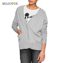 Women Long Sleeve Cotton Cardigan Gray Loose Coat Outwear Top Long Sleeve Girl Women Open School Cardigan ELY
