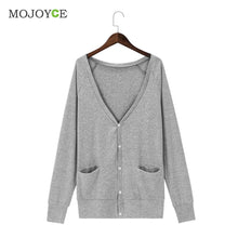 Women Long Sleeve Cotton Cardigan Gray Loose Coat Outwear Top Long Sleeve Girl Women Open School Cardigan ELY