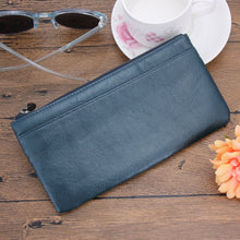 Women Men Leather Long Zipper Wallet 55''Phone Holder Zipper Coin Purse Leather Clutch Mobile Phone Holder ELY