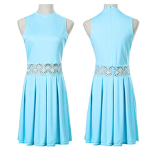 Women Sleeveless Dress Casual Party Short Mini Lace Dress 1STL ELY