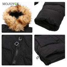 Women Warm Down Jacket Down Cotton Coat Faux Fur Hooded Slim Parka Outerwear Faux fur Collar Down Coats Plus Size ELY