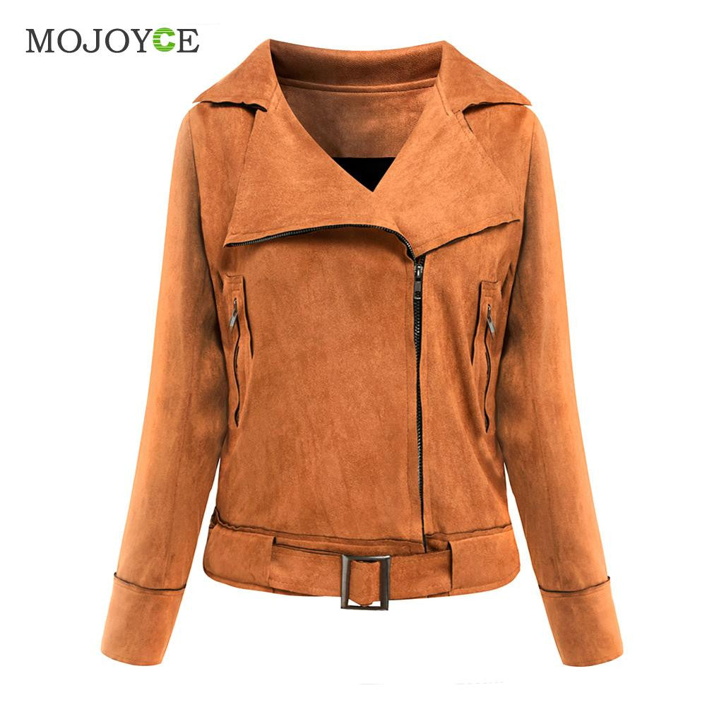 Zipper Leather Jacket Bomber Slim Short Irregular Oblique Collar Coat Long Sleeved Leather Jacket Women Coats Buckle Belt ELY