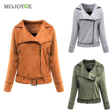 Zipper Leather Jacket Bomber Slim Short Irregular Oblique Collar Coat Long Sleeved Leather Jacket Women Coats Buckle Belt ELY