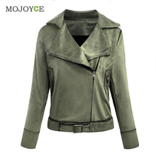 Zipper Leather Jacket Bomber Slim Short Irregular Oblique Collar Coat Long Sleeved Leather Jacket Women Coats Buckle Belt ELY
