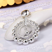 colares femininos sterling silver circle beads silver -plated women necklace chain pendants693 ELY