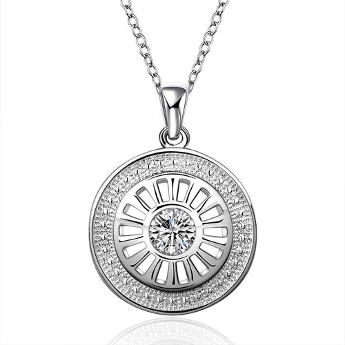 colares femininos sterling silver wheel silver -plated women necklace chain pendants692 ELY