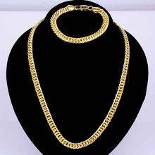 18K Gold Plating jewelry sets sport fishbone chain necklace+bracelet bijoux SMTPS421 ELY