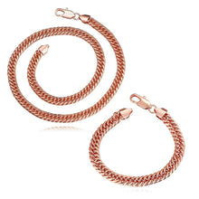 18K Gold Plating jewelry sets sport fishbone chain necklace+bracelet bijoux SMTPS421 ELY