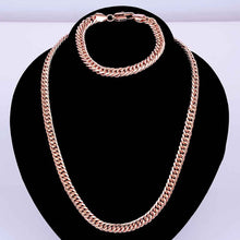 18K Gold Plating jewelry sets sport fishbone chain necklace+bracelet bijoux SMTPS421 ELY