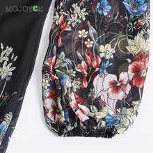 est Shift Dresses Black Long Sleeve Floral Print Women Dress Vestido Chiffon Short Dress Vestido De Festa ELY