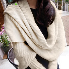 Novelty Warm Scarf Knitting Scarf With Long Sleeves Jumper Knitwear Outwear Warm Crochet Knit Long Soft Scarf ELY