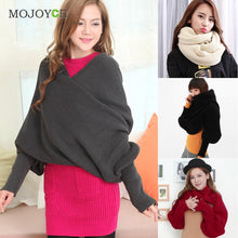 Novelty Warm Scarf Knitting Scarf With Long Sleeves Jumper Knitwear Outwear Warm Crochet Knit Long Soft Scarf ELY