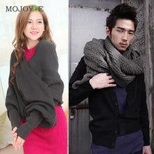 Novelty Warm Scarf Knitting Scarf With Long Sleeves Jumper Knitwear Outwear Warm Crochet Knit Long Soft Scarf ELY