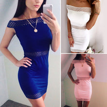 Off Shoulder Women Dress Vestido De Festa Hollow Out Backless Party Bodycon Dresses Vestidos Slash Neck Dress 1STL ELY