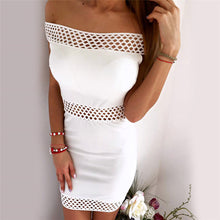 Off Shoulder Women Dress Vestido De Festa Hollow Out Backless Party Bodycon Dresses Vestidos Slash Neck Dress 1STL ELY