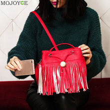 PU Barrel Shaped Women Handbags Famous Design Women Leather Handbag Women Bag Tassel Shoulder Crossbody Bags Clutch ELY