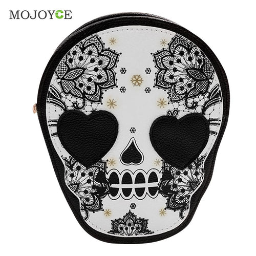 PU Retro Skull Print Women Bags Shoulder Crossbody Bag Women Leather Handbag Women Messenger Bags Designer Punk Skull Mochila ELY