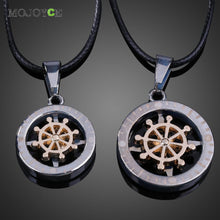 Pair of Couple Compass Pendant Necklace Boy Girl Jewelry 1STL ELY