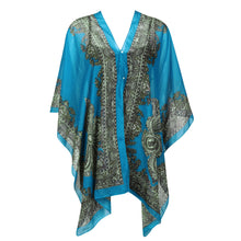 Paisley Print Chiffon Blouse Women Blusas Beachwear Poncho Blouse Cover Up Kimono Tops Blusa Feminino Chiffon Poncho Top ELY