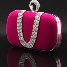Party Women Bag Rhinestone Clutch Handbag Ring Bridal Evening Shoulder Chain ELY