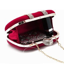 Party Women Bag Rhinestone Clutch Handbag Ring Bridal Evening Shoulder Chain ELY