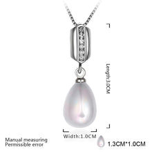 Pearl jewelery sets 925 silver pearl pendant necklace with stud earrings whole set jewelry set white color NPLS 54 ELY