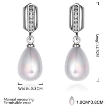 Pearl jewelery sets 925 silver pearl pendant necklace with stud earrings whole set jewelry set white color NPLS 54 ELY