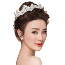 Popular Hair Accessories Lace Rhinestone Crown Bridal Wedding Hair Jewelry 1STL ELY