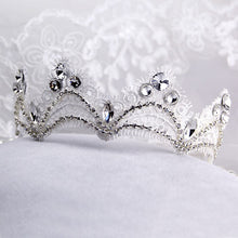 Popular Hair Accessories Lace Rhinestone Crown Bridal Wedding Hair Jewelry 1STL ELY