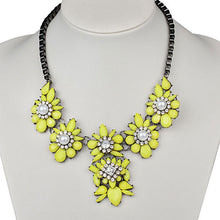 Popular Occident Style Beautiful Flowers Fluorescent Color Necklace Jewelry 1STL ELY