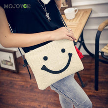 Portable Weave Women Bags Lady Smile Shoulder Bags Handbags Women Famous Brands Women Messenger Bags Bolsa Feminina ELY
