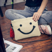 Portable Weave Women Bags Lady Smile Shoulder Bags Handbags Women Famous Brands Women Messenger Bags Bolsa Feminina ELY