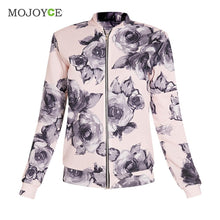 Pretty Little Thing Floral Printing Jacket Women Ladies Liana Scuba Bomber Jacket Women Top Women Basic Coats jaqueta feminina ELY