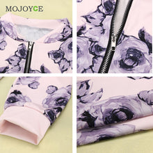 Pretty Little Thing Floral Printing Jacket Women Ladies Liana Scuba Bomber Jacket Women Top Women Basic Coats jaqueta feminina ELY