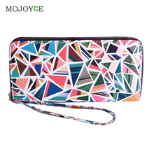 Printing PU Leather Women Wallet and Purse Patchwork Zipper Coin Pocket Clutch Carteira Mujer Feminina Wallet Women Clutch ELY