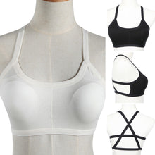 Professional Women Stretch Athletic Sports Bras Women Padded Seamless Sleeveless Cross Straps Backless Sport Camisole ELY