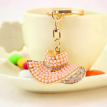 Queen's Hat Crystal Rhinestone Keyring Charm Pendant Purse Bag Key Ring Chain Keychain ELY