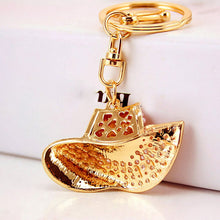 Queen's Hat Crystal Rhinestone Keyring Charm Pendant Purse Bag Key Ring Chain Keychain ELY