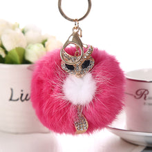 Rabbit Hair Ball Key Chain Pendant Auger Fox Handbags Accessories 1STL ELY