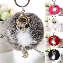 Rabbit Hair Ball Key Chain Pendant Auger Fox Handbags Accessories 1STL ELY