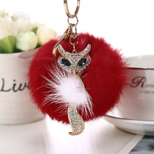 Rabbit Hair Ball Key Chain Pendant Auger Fox Handbags Accessories 1STL ELY