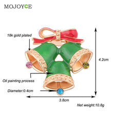 Red Enamel Christmas Stocking Snowman Brooch Festival Jewellery Xmas Gifts Jingle Bells Brooch Pin Christmas Brooch for Women ELY