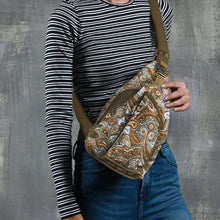 Retro Floral Printing Crossbody Women Messenger Bags Satchel Canvas Cotton Chest Pack Women Bag bolsa feminina sac a main ELY