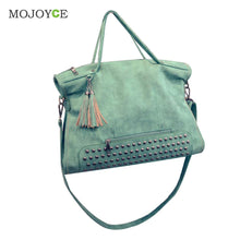 Retro Matting Women Leather Handbags Tassels Women Bag Rivet Shoulder Crossbody Women Messenger Bags bolsa feminina sac a main ELY